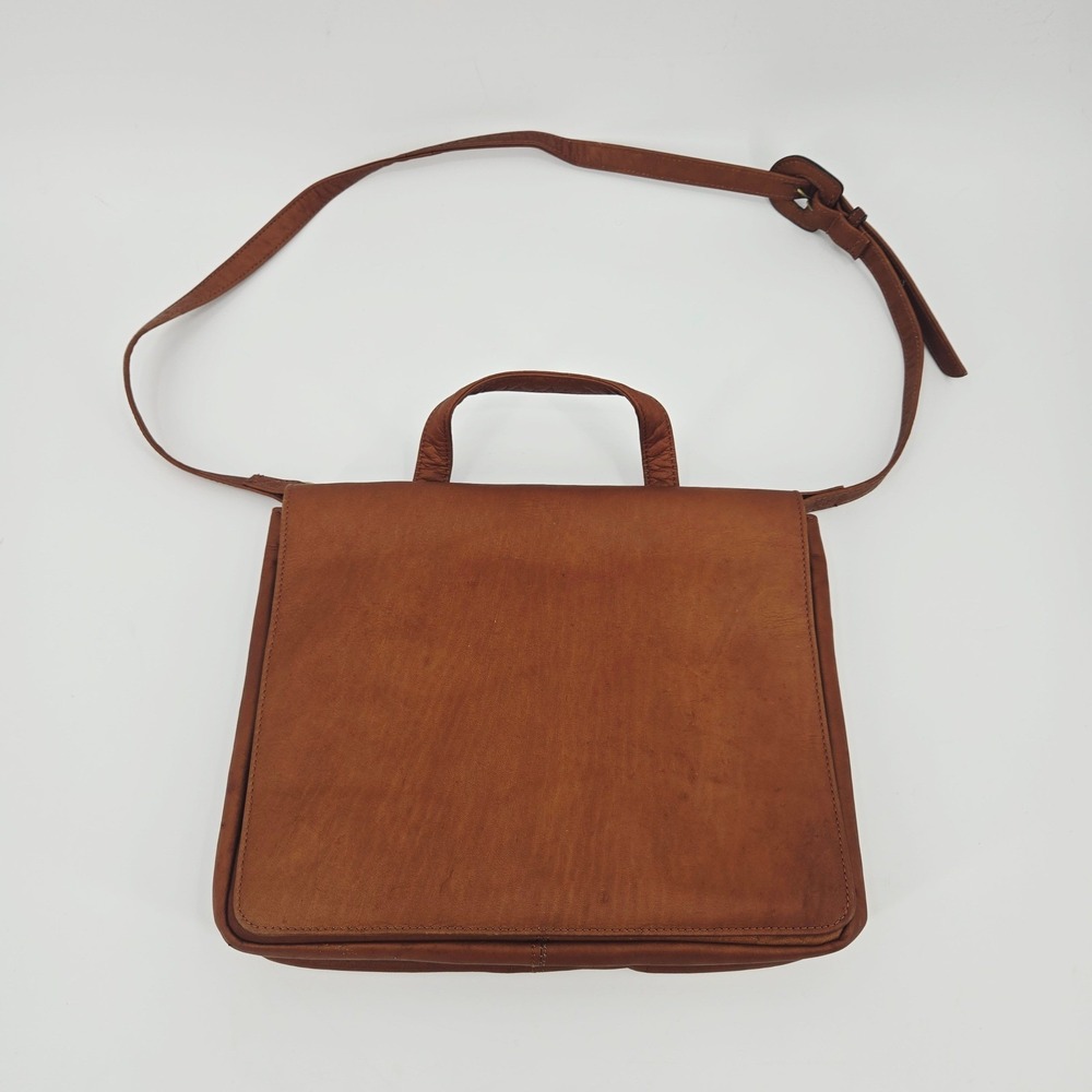 Boulder Ridge Full Grain Leather Messenger Bag Vintage 90s Gorpcore Unisex